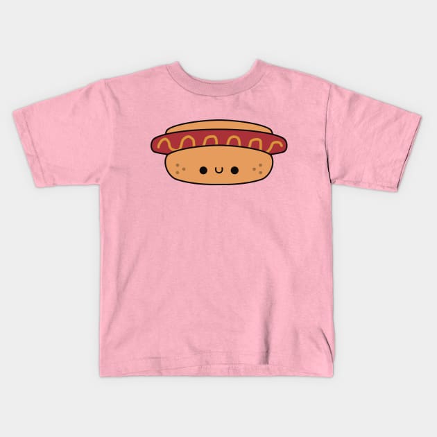 Cute Hotdog - Kawaii Hotdog Kids T-Shirt by KawaiiByDice